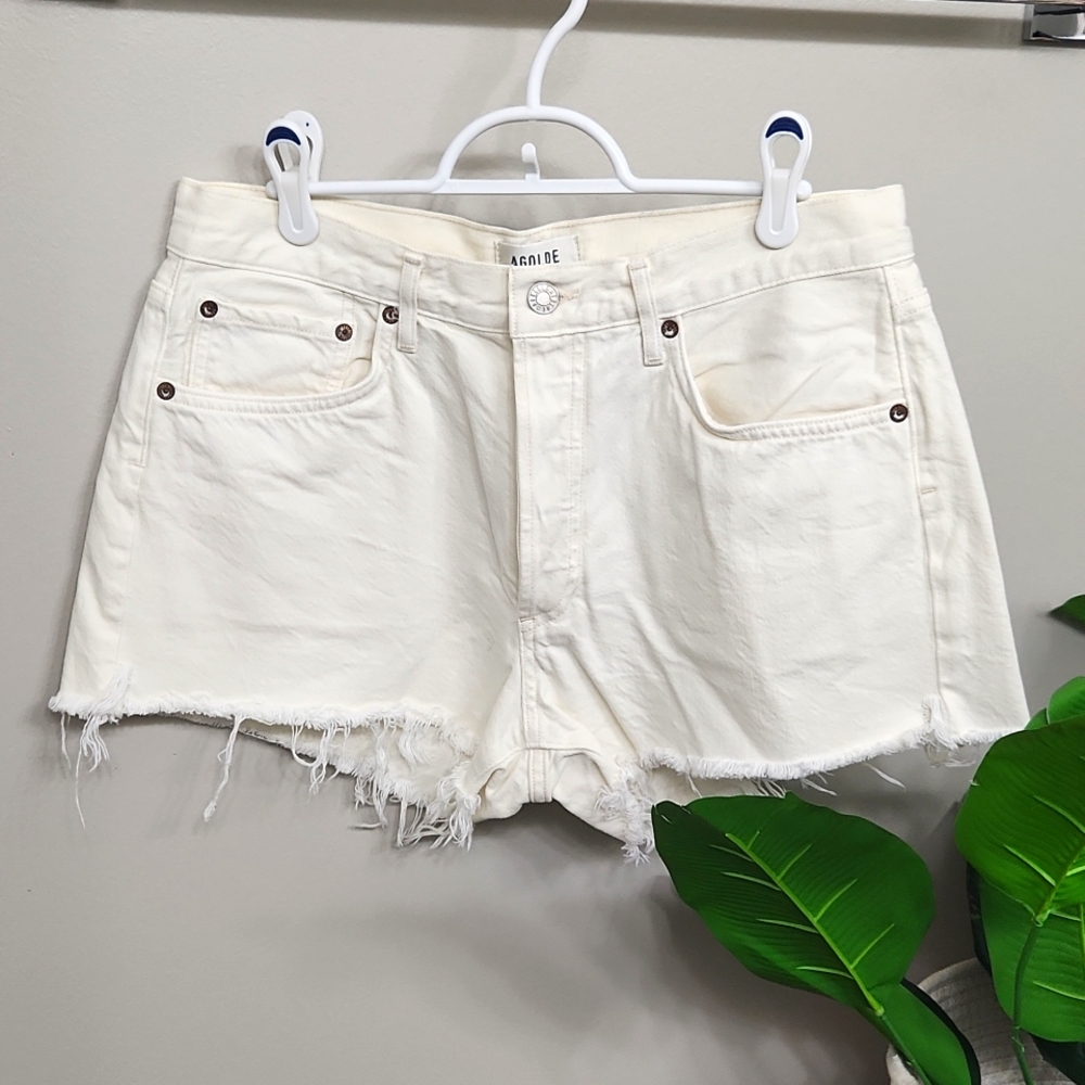 Agolde, 29, Ivory/Cream/Off White, Jean Shorts